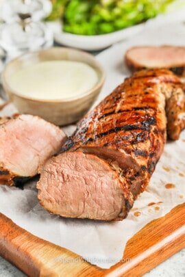 Grilled Pork Tenderloin with dip