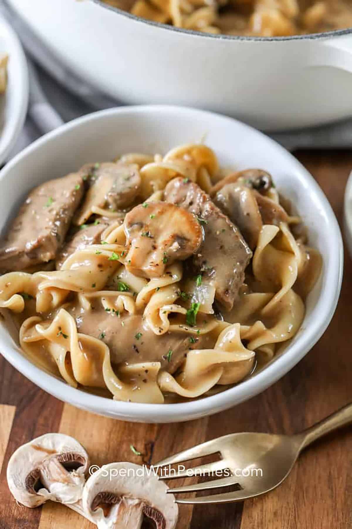 bowl of Beef Stroganoff