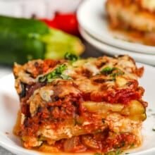 cheese Zucchini Lasagna on a plate